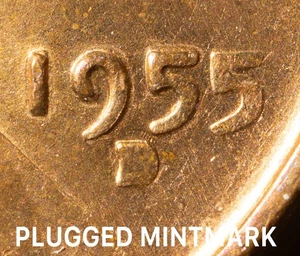 Error 1955-D = ¡marca de ceca enchufada!     Cool - Imagen 1 de 5