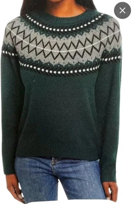 Suéter Suave Impermeable Vintage Damas Nórdico Cálido Talla XL Verde Nuevo Foto 1 de 4