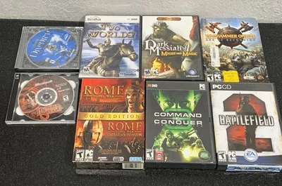 Lot Of 8 PC Game Lot. Battlefield, Warhammer, Rome Total War, Two Worlds, More! - Image 1 of 4