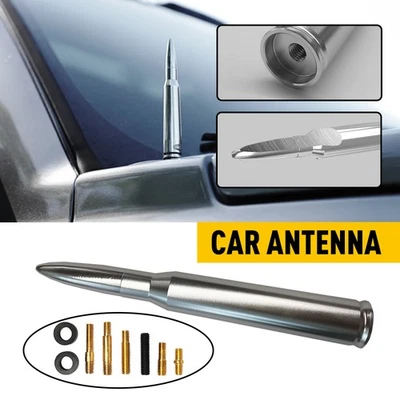 Nueva ANTENA BALA PLATEADA 5.5" AM FM Radio Señal Universal PARA DODGE RAM & FORD Foto 1 de 4