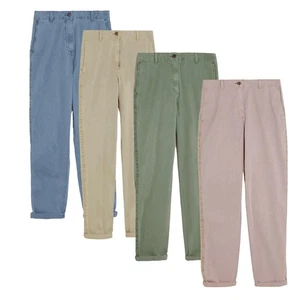 Ex M&S Tapered Ankle Grazer Chino Trousers - Picture 1 of 51