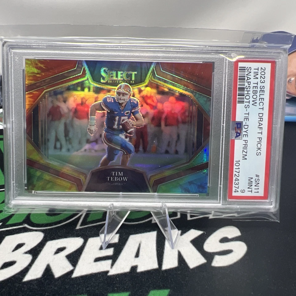 2023 SELECT DRAFT FOOTBAL - SNAPSHOT  TIM TEBOW - Tie Dye Prizm/25 - Image 1 of 4