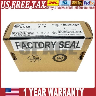 New Sealed AB 1762-IQ8 MicroLogix 1200 Discrete Input Module US Free Tax - Image 1 of 4