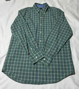 Camisa con botones Chaps para hombre talla pequeña fácil cuidado manga larga cuadros multicolores - Imagen 1 de 7