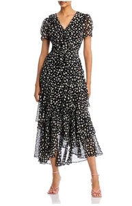 KARL LAGERFELD PARISWomen's Floral-Print Ruffled Maxi Dress NWT Flowy Layered  - Bild 1 von 10