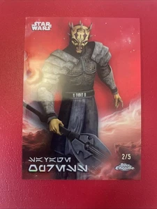 2025 Topps Chrome Star Wars Savage Opress Red Aurabesh/5 - Imagen 1 de 14