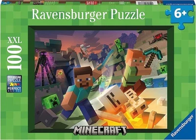 Ravensburger - Puzzle Minecraft 100 Piezas XXL   Puzzle 6 Años o Más   Puzle Niñ - Imagen 1 de 4