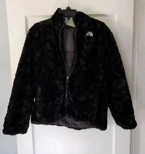 The North Face Reversable Jacket Black Girls Size XL (18) Preowned Coat - Picture 1 of 9