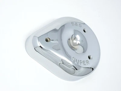 VINTAGE S&S #78 TEARDROP CHROME AIR CLEANER COVER HARLEY DAVIDSON SUPER B MGL Foto 1 de 4