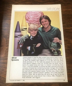 1982 SILBERLÖFFEL Ricky Schroder / DEVLIN CONNECTION Rock Hudson - TV Guide Pg - Bild 1 von 2