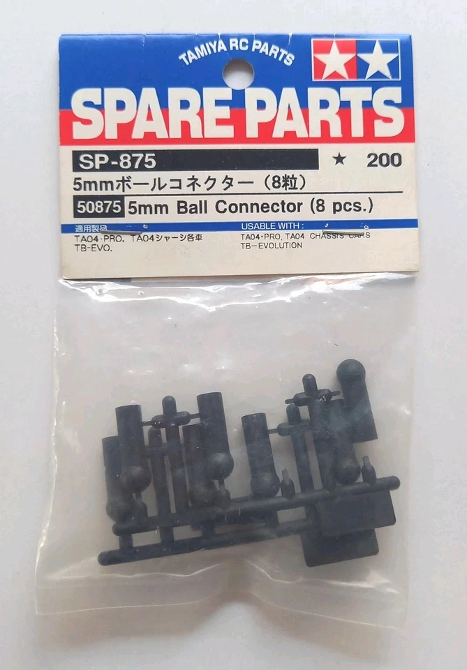 Tamiya 50875 5mm Ball Connector (8 Pcs.), (TA08/TB04/TB05/FF03/DB01/DF03) New  - Image 1 of 1