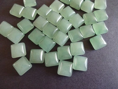 Natural Green Aventurine Square Cabochon Gemstone 6,8,10,12,14,16,18,20,22,25mm - Image 1 of 4
