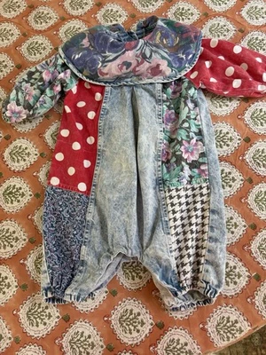 Mono de Colección Wee Boxers 12 M Denim 1 Pc LS Burbuja Mameluco Como Estilo Gymboree Foto 1 de 3