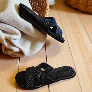 Robert Zur Tamara geflochtene schwarze Leder-Keilsandalen Größe 7,5M gebraucht, in einwandfreiem Zustand  - Bild 1 von 6