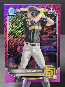 Bowman Chrome Kai Roberts 2025 #BCP-182 1st Bowman Fucsia Shimmer Ref/199 - Imagen 1 de 2