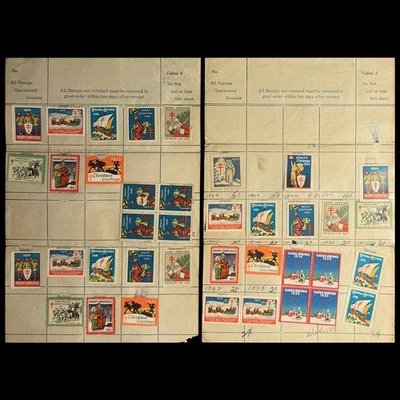 Lot of 38 Vintage Early 1900s Christmas US Postal Collectible Stamps 1922-1934 - Image 1 of 3