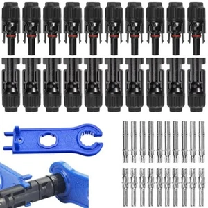 Juego de 10 pares de conectores solares fotovoltaicos de cable solar de 2,5-6 mm² - Imagen 1 de 10