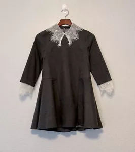 UNIF Doll Lace Collar Wednesday Addams Pilgrim Witchy Aesthetic Dress Size XS - Picture 1 of 10