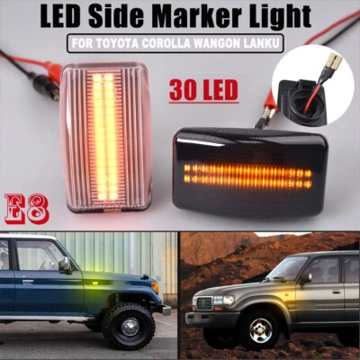 2PCS For LEXUS LS400 Toyota Land Cruiser Corolla LED Dynamic Side Marker Light - Image 1 of 4