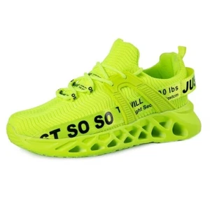 MENS SHOCK ABSORBING RUNNING TRAINERS CASUAL LACE GYM WALKING SPORTS SHOES SIZE - Picture 1 of 17
