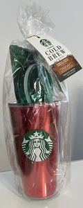 Starbucks 16 oz Cold Cup Cold Brew Tumbler Happy Holidays Geschenkset Rot & Grün - Bild 1 von 6