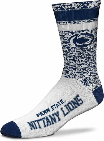 NEW Penn State Nittany Lions NCAA Retro Deuce Large Crew Socks Team Colors 10-13 Cover