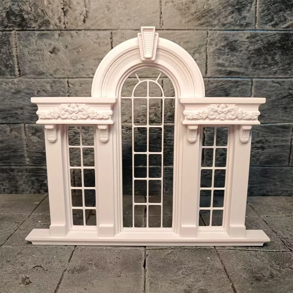 1/12 Scale Doll House Miniatures Furniture Door Windows Unpainted Vintage - Image 1 of 4