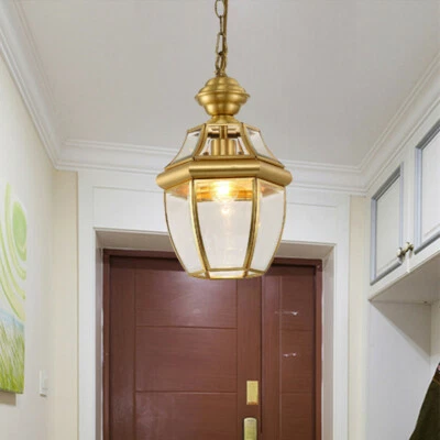 Glass Pendant Light Bar Copper Lamp Room Ceiling Lights Gold Chandelier Lighting - Image 1 of 4