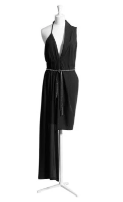 MAISON MARTIN MARGIELA H&M Black Wool & Silk Fusion High Low Dress UK 8 US 4 S - Image 1 of 4