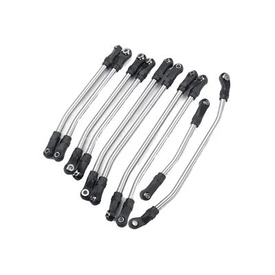 RC Hop Ups 313mm Stainless Steel High Clearance Link Set (10) for Axial SCX10 II - Image 1 of 2