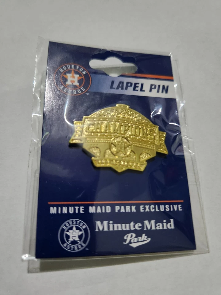 Houston Astros 2022 World Series Champions Gold Rush Lapel Pin - Image 1 of 1