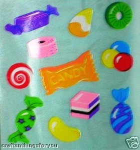 Sandylion SWEETS CANDY Scrapbooking Stickers G148 *VINTAGE* Collector Item - Picture 1 of 1