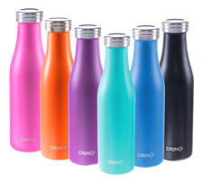 Drinco Stainless Steel Water Bottle Vacuum Insulated 17oz 500ml Kids Metal Flask