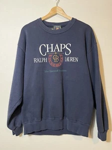 Sudadera De Colección Chaps Ralph Lauren Azul Marino L Spirited Tradition Manga Larga - Imagen 1 de 12
