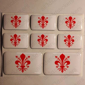Pegatinas Florencia Italia Pegatina Bandera Adhesivo 3D Relieve Resina - Bild 1 von 1