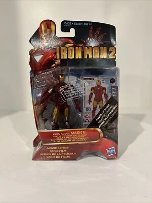 Figura de acción de juguete Hasbro Marvel Iron Man 2 serie de películas Mark VI 4" Foto 1 de 4