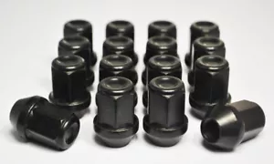 Set of 16 x M12 x 1.5, 17mm Hex Alloy Wheel Nuts (Black) - Picture 1 of 1