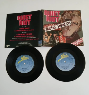 QUIET RIOT METAL HEALTH GATEFOLD VINYL 7" SINGLE EPI UK 1983 DISCS EXCELLENT - Изображение 1 из 2