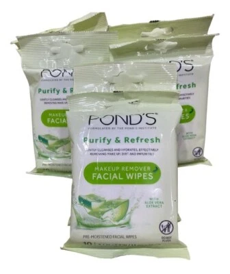 Toallitas faciales desmaquillantes purificantes/refrescan estanques de aloe vera 6x10 unidades = 60 Foto 1 de 2