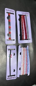Lot Choker Necklaces Jewelry Strech Velvet Roses Butterfly Claire’s 1990’s Style - Picture 1 of 3