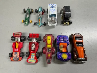 Lot of 9 Vintage Diecast Mixed Variety Racing Cars: Matchbox Hot Wheels - Image 1 of 4