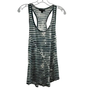 Rock & Republic Women's Striped Tank Top Green/White Size Medium - Picture 1 of 9