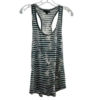 Rock & Republic Women's Striped Tank Top Green/White Size Medium - Image 1 of 4
