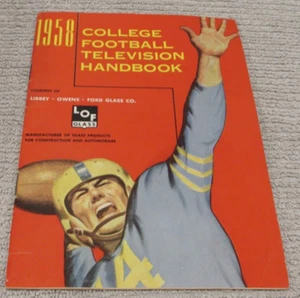 1958 College Football Television Handbook Manual - Stats Rosters Rules - Picture 1 of 1