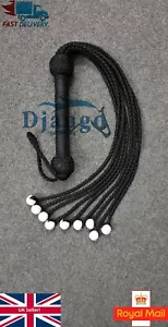 Frusta Vegan Professional Cat O Nine Tails Paracord Nylon Flogger 9 Tails Flogger - Foto 1 di 7