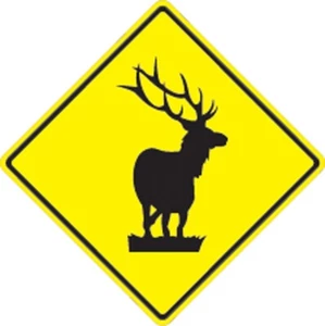 12" Elk Zone Area Hi-Intensity Aluminum snowmobile, ATV TRAIL SIGN 20YR WRTY - Bild 1 von 2