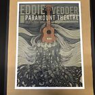 Affiche Eddie Vedder écran soie 7-11-2011 Paramount Theatre