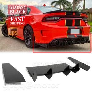 For Dodge Charger SRT R/T Scat Pack 2015-2023 Shark Fin Rear Bumper Diffuser Kit - Picture 1 of 7