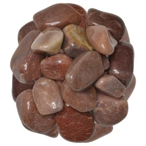 3 lbs Red Aventurine Tumbled Stones - Grade 2 - Large - 1.25" to 1.75" Avg. - Picture 1 of 3