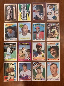 1955-1986 Vintage Baseball Lot (16) MUNSON Clemens Wynn Roberts Minoso Hunter📈